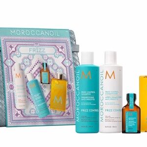 Moroccanoil Frizz Control Hair Care Collection - Blue and White